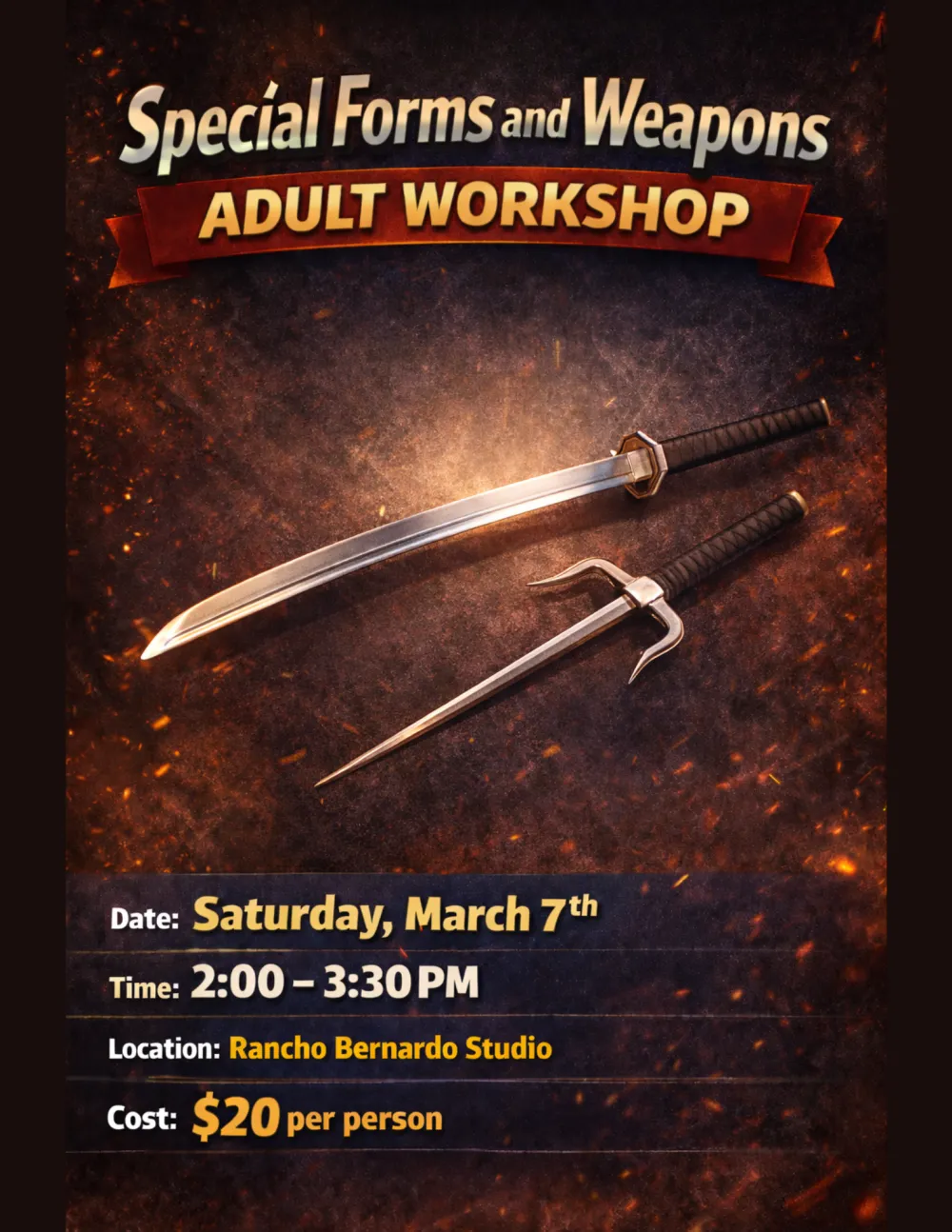 Special Forms and Weapons Adult Workshop
