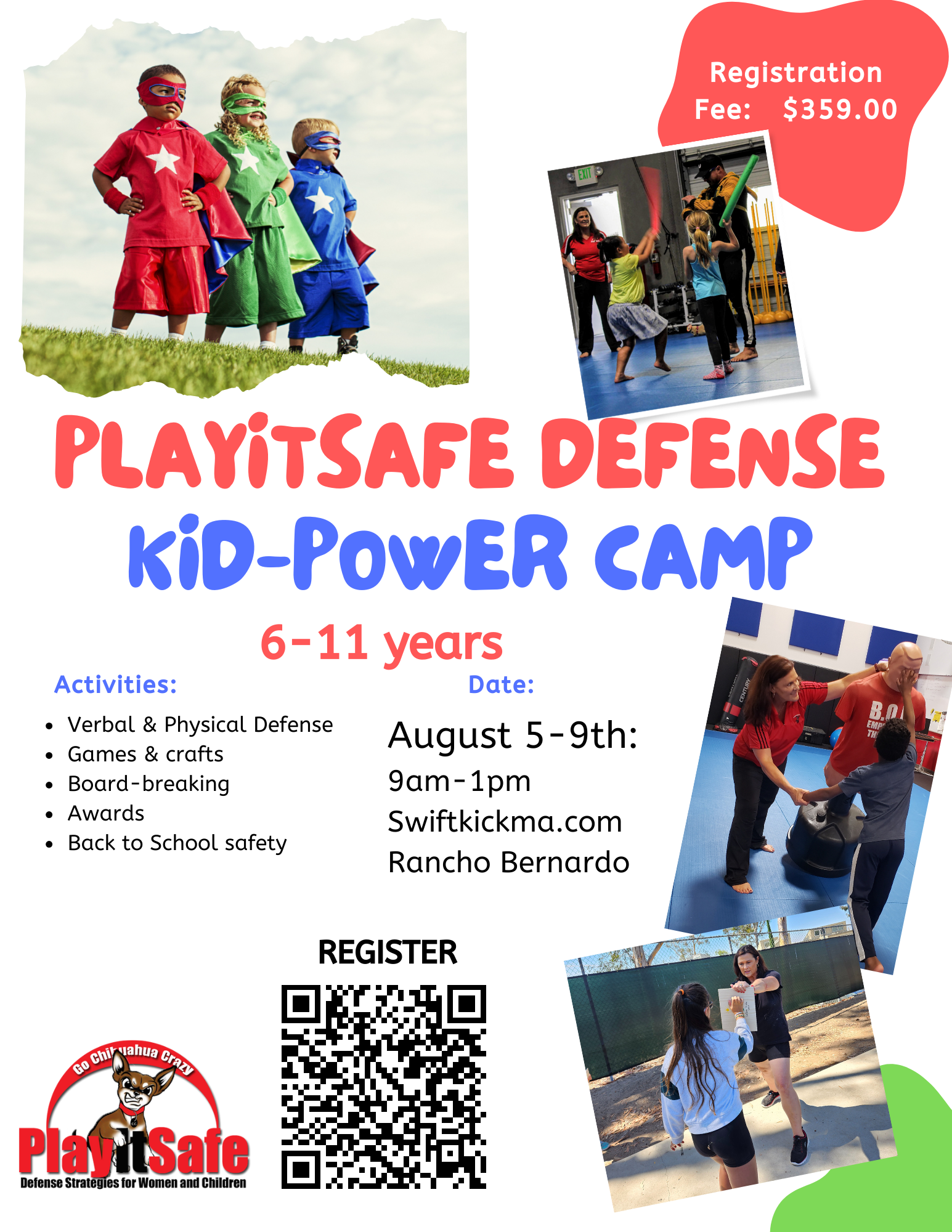 Blue And Red Playful Kids Summer Camp Flyer (4)