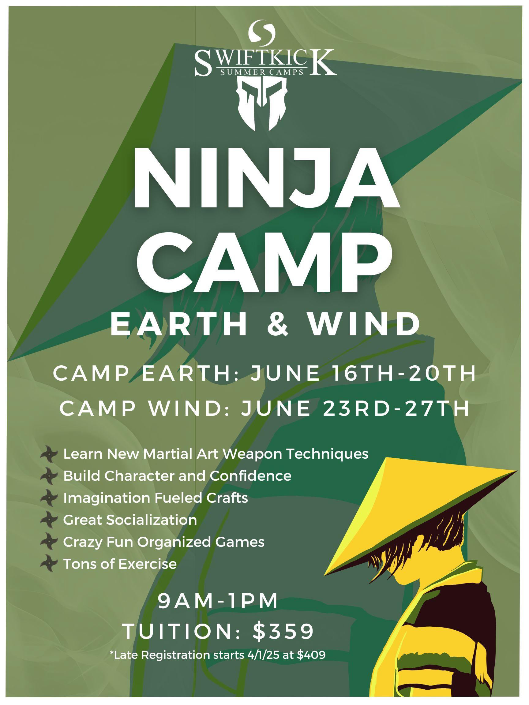 SwiftKick Martial Arts Ninja Camp 2025 Poster